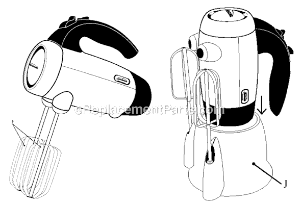 Page A Diagram and Parts List for 3156  Sunbeam Mixer
