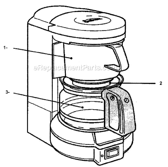Page A Diagram and Parts List for 3279  Sunbeam Coffee Maker