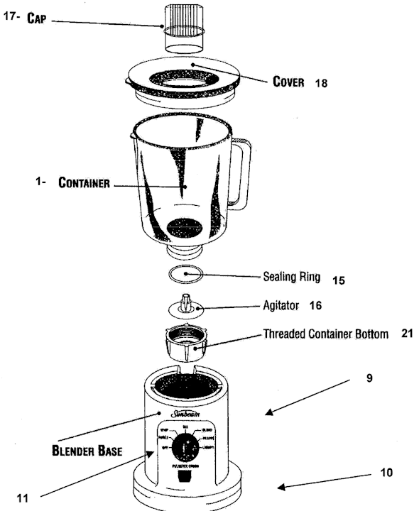 Page A Diagram and Parts List for 4143  Sunbeam Blender