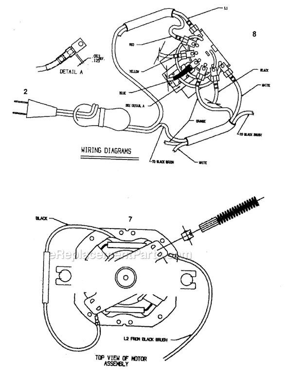 Page B Diagram and Parts List for 4144-8  Sunbeam Blender