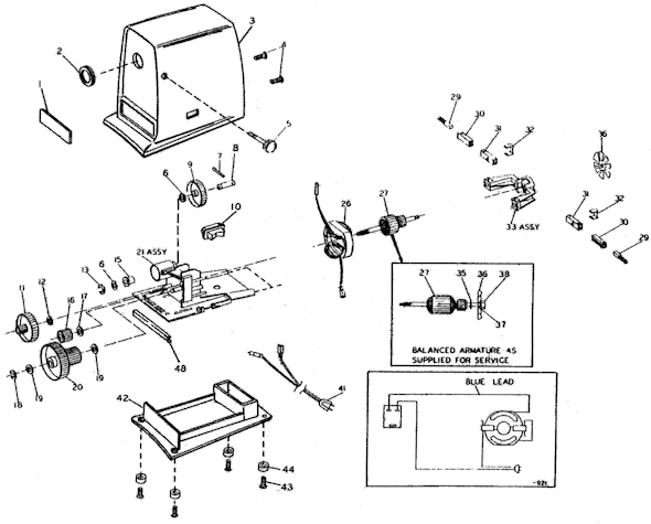 Page A Diagram and Parts List for 4726-1  Sunbeam Food Processor