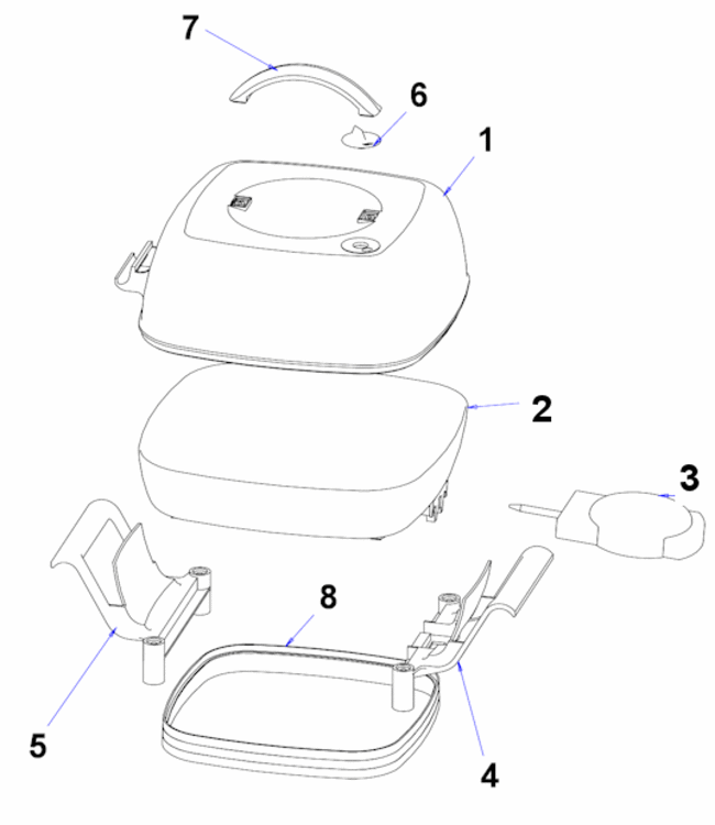 Page A Diagram and Parts List for 4860  Sunbeam Deep Fryer