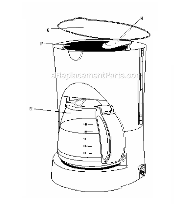 Page A Diagram and Parts List for NS24  Sunbeam Coffee Maker