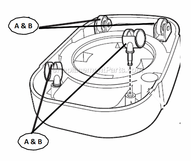 Page A Diagram and Parts List for SCM3609P-UM  Sunbeam Humidifier