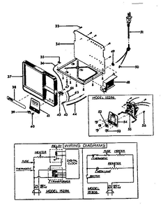 Back Panel Assembly Diagram and Parts List for 15306  Sunbeam Coffee Maker