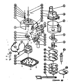 Replacement Parts Diagram and Parts List for 84071  Sunbeam Food Processor