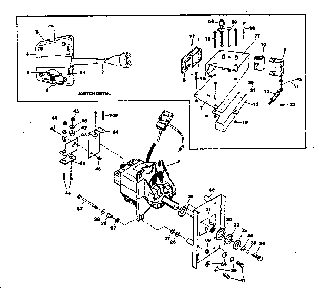 Motor and switch assembly Diagram and Parts List for 2240A  Sunbeam Snow Blower