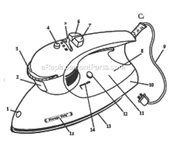 Part Location Diagram of 109163-000-000 Sunbeam Clear Water Cup