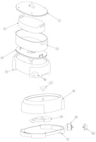 Page A Diagram and Parts List for 4710  Sunbeam Rice Cooker Steamer