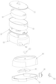 Page A Diagram and Parts List for 4711  Sunbeam Rice Cooker Steamer