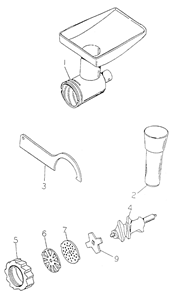 Page B Diagram and Parts List for 4726-0  Sunbeam Food Processor