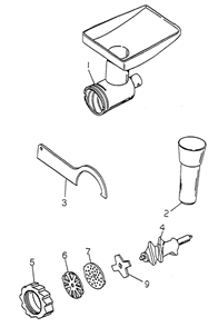 Page B Diagram and Parts List for 4726-1  Sunbeam Food Processor
