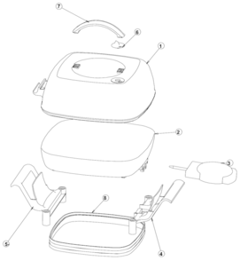 Page A Diagram and Parts List for 4804  Sunbeam Deep Fryer