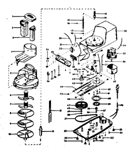 Replacement Parts Diagram and Parts List for 14031  Sunbeam Food Processor