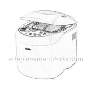 Page A Diagram and Parts List for 5890  Sunbeam Bread Maker