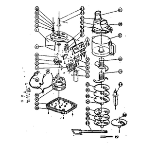 Replacement Parts Diagram and Parts List for 84071-PROCESSOR  Sunbeam Food Processor