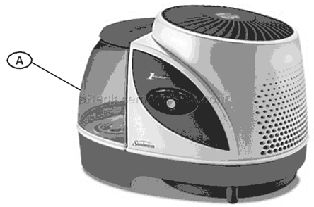 Page A Diagram and Parts List for SCM7809P-U  Sunbeam Humidifier