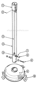 Page A Diagram and Parts List for A242  Sunglo Heater