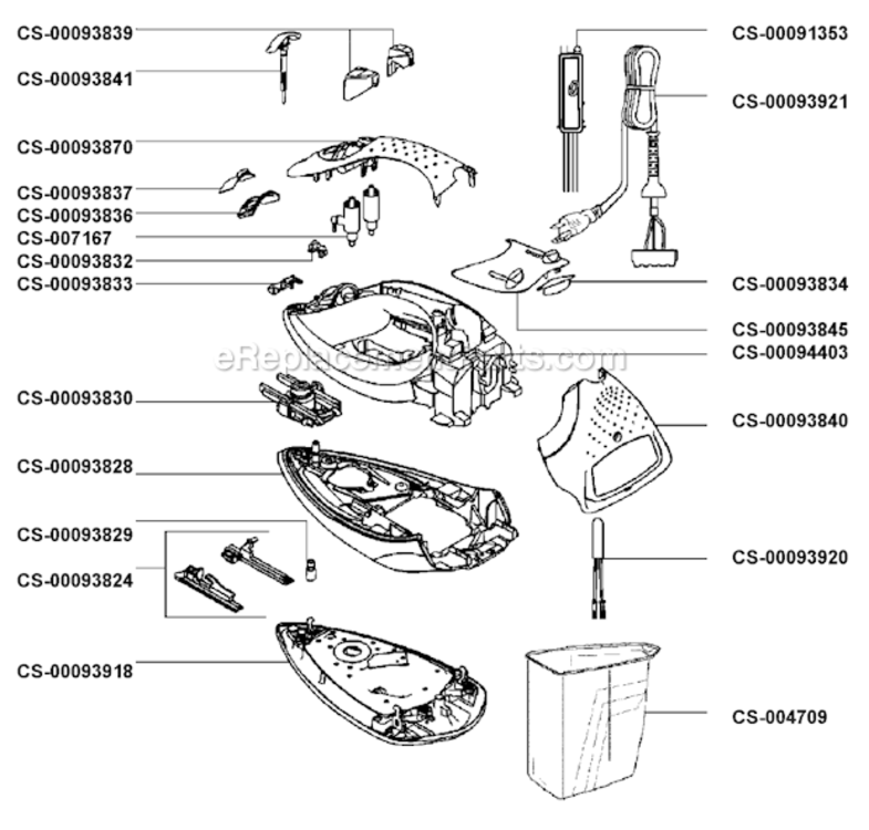 Page B Diagram and Parts List for 181627  T-Fal Iron