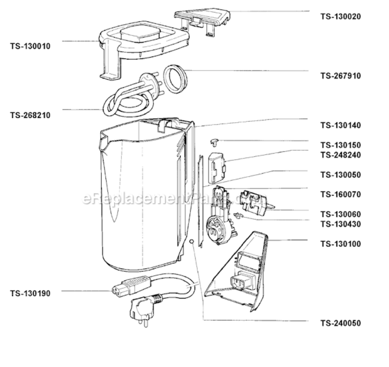 Page A Diagram and Parts List for 3982662  T-Fal Kettle