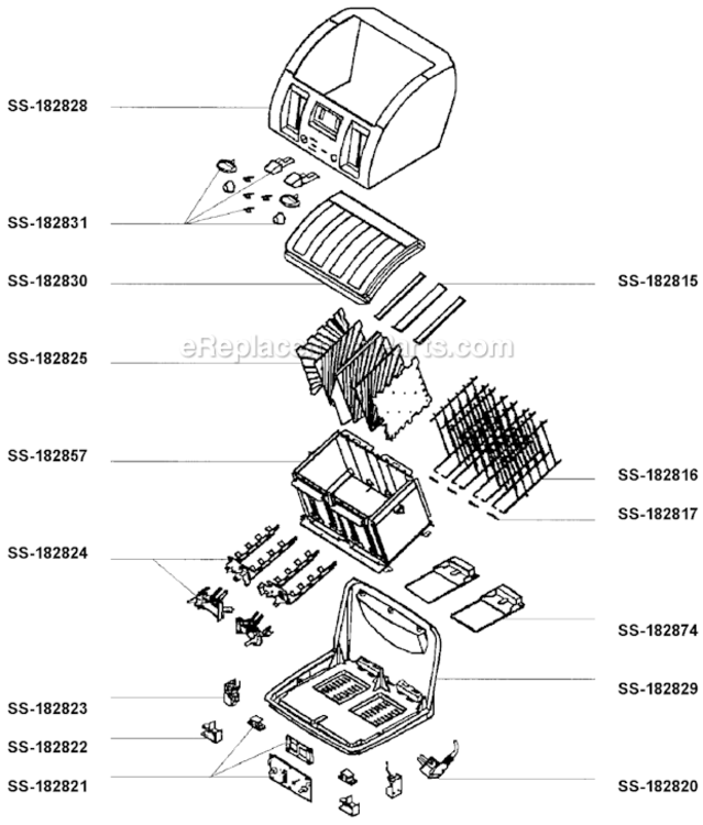 Page A Diagram and Parts List for 5327  T-Fal Toaster