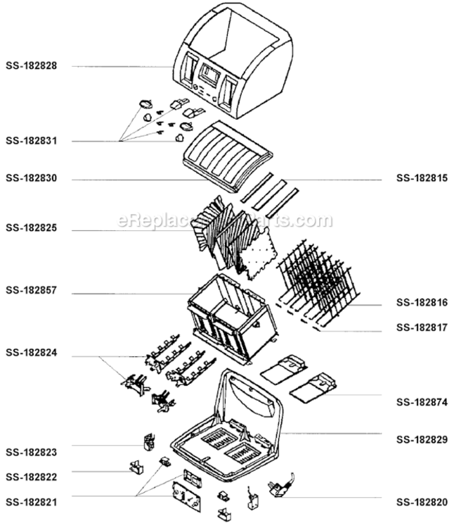 Page A Diagram and Parts List for 5327  T-Fal Toaster