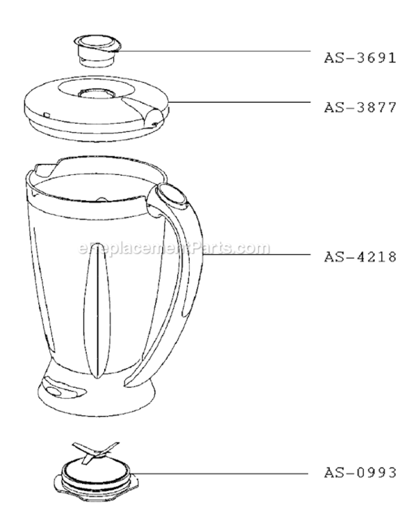 Page B Diagram and Parts List for 679442  T-Fal Blender