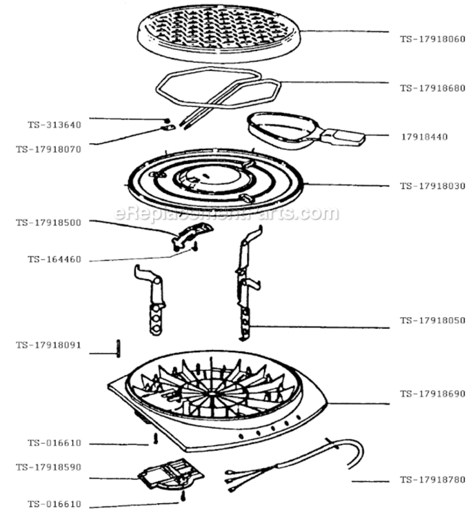 Page A Diagram and Parts List for 7806152  T-Fal Grill