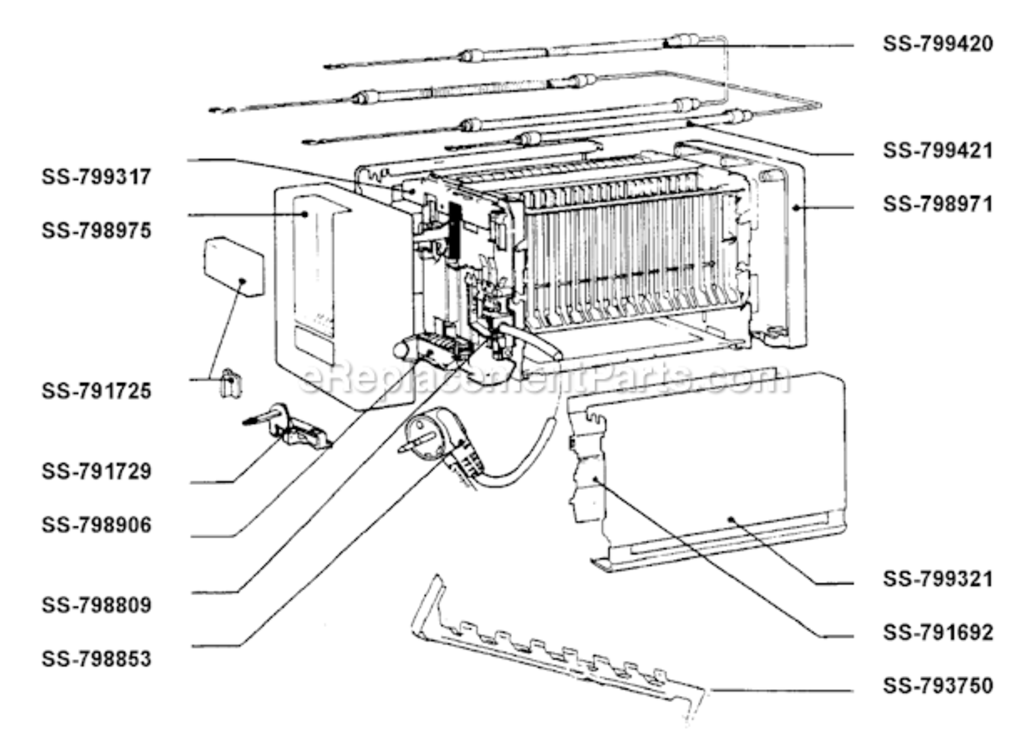 Page A Diagram and Parts List for 844640D  T-Fal Toaster