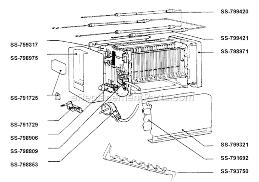 Page A Diagram and Parts List for 844641D  T-Fal Toaster