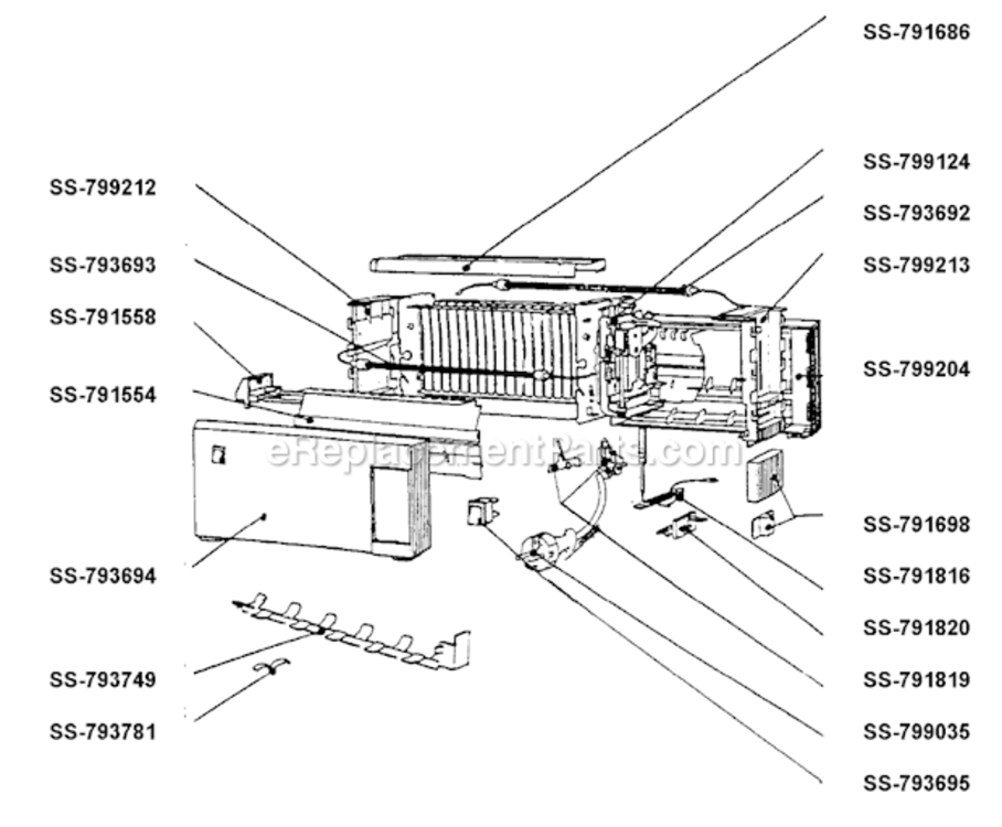 Page A Diagram and Parts List for 877240  T-Fal Toaster