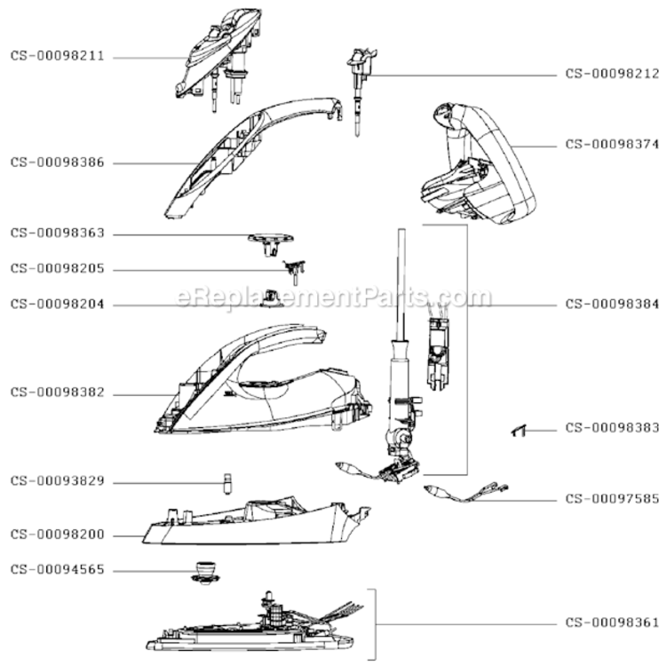 Page A Diagram and Parts List for FV4269X2/90  T-Fal Iron