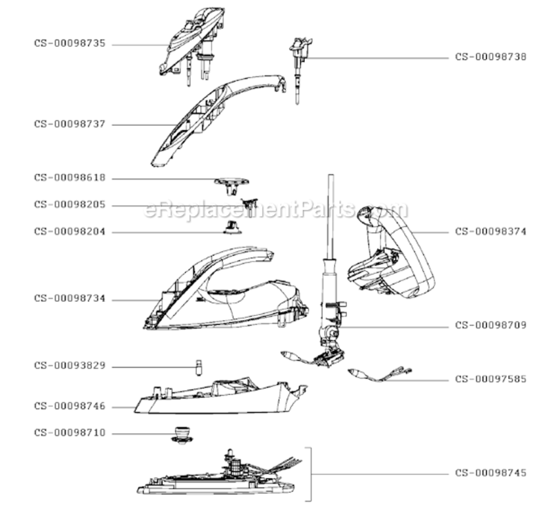 Page A Diagram and Parts List for FV4379U0/90  T-Fal Iron