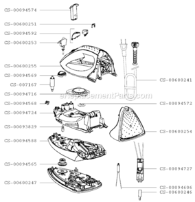 Page A Diagram and Parts List for 156927  T-Fal Iron
