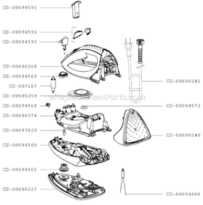 Page A Diagram and Parts List for 174927  T-Fal Iron