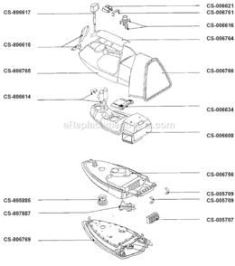 Page A Diagram and Parts List for 1965B18  T-Fal Iron