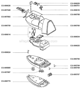 Page A Diagram and Parts List for 1980B18  T-Fal Iron