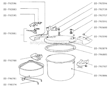 Page A Diagram and Parts List for 323240  T-Fal Pressure Cooker