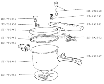 Page A Diagram and Parts List for 330232  T-Fal Pressure Cooker
