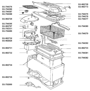 Part Location Diagram of SS-794486 T-Fal Seal/Housing