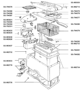Part Location Diagram of SS-983632 T-Fal Seal/Housing