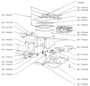 Part Location Diagram of SS-790460 T-Fal Knob/Hook Lock