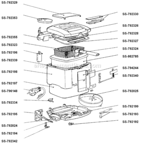 Part Location Diagram of SS-792329 T-Fal Grid/Filter