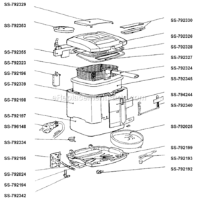 Part Location Diagram of SS-792345 T-Fal Body Pot