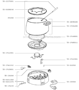 Part Location Diagram of TS-176220 T-Fal Cover For Lamp