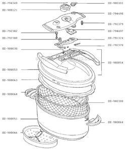 Page A Diagram and Parts List for 412832  T-Fal Pressure Cooker