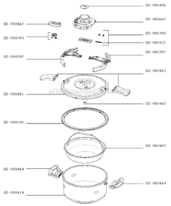 Page A Diagram and Parts List for 415232 After 0805 T-Fal Pressure Cooker