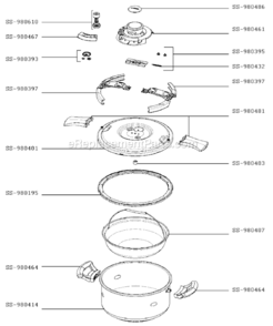 Part Location Diagram of SS-980432 T-Fal Spring