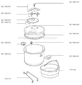 Page A Diagram and Parts List for 425538  T-Fal Pressure Cooker