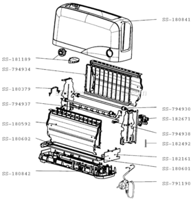 Part Location Diagram of SS-791190 Rowenta Cord/Power Supply